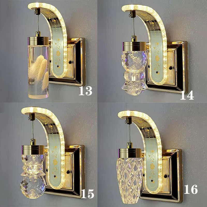 Real Dried Flower Acrylic Wall Lamp - Square Base Design Indoor Decorative Lighting for Bedroom Entryway Corridor Customizable flowers-FX