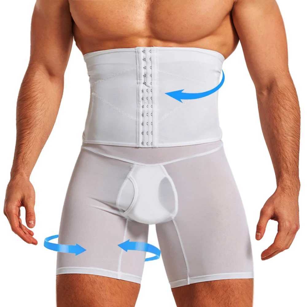 CXZD Mens Body Shaper Abdomen Reducer Slimming Shorts Waist Fat Burning Pants Male Shapewear Fitness Lings Thigh W250910