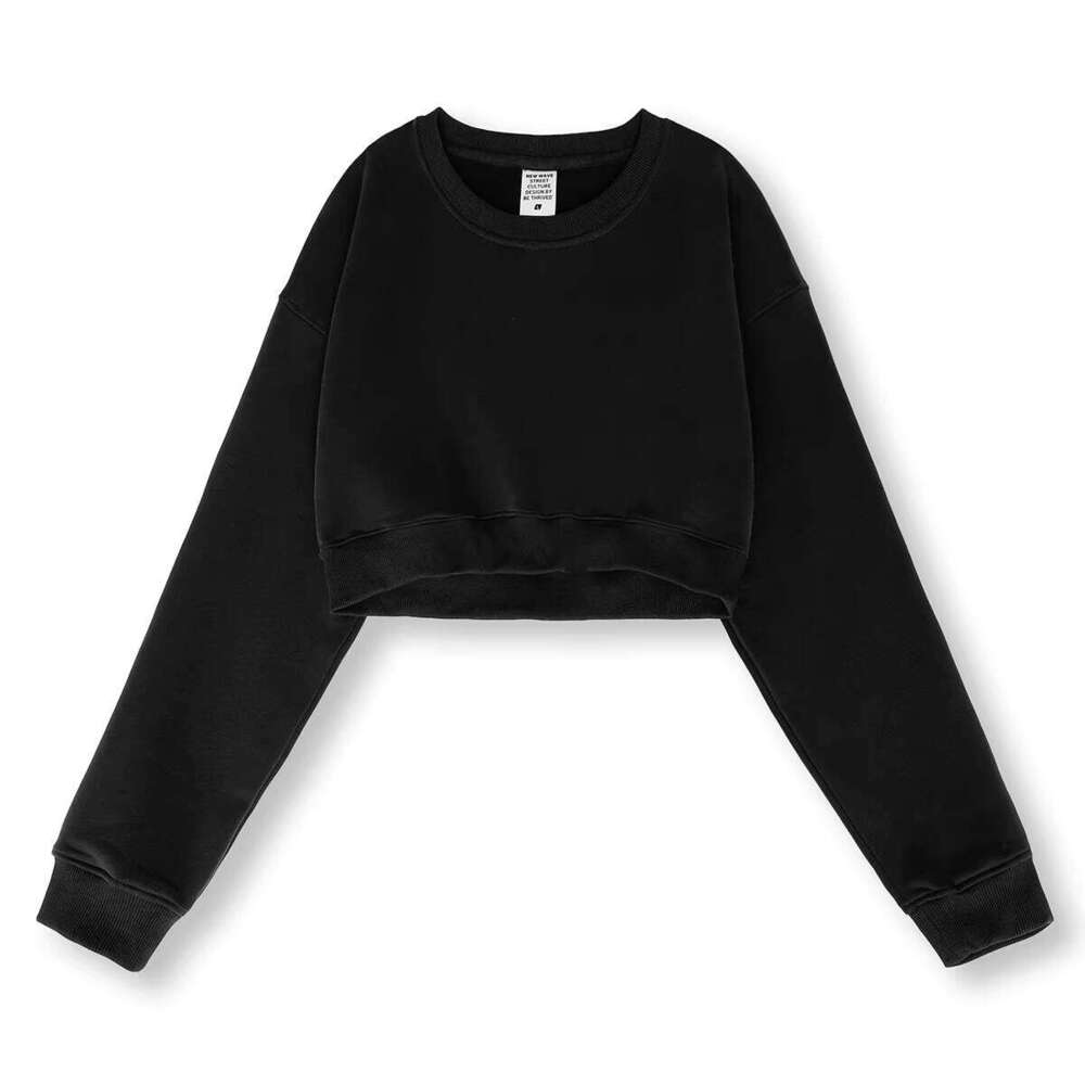 High Quality 360gsm Long Sleeve Cut Top Street Style Plus Size Hoodie & Women's Sweatshirt