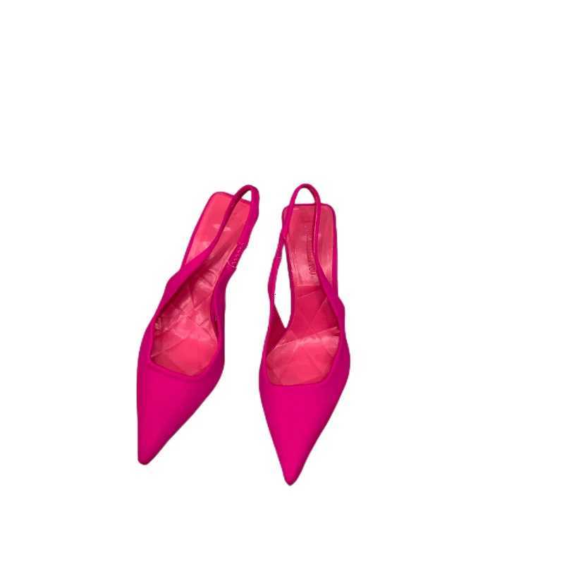 2024 Fashionable Pointed Toe Stiletto Heel Shallow Mouth New Sandals Summer Sexy Elegant Casual Stiletto Womens Shoes NOM05 W250910