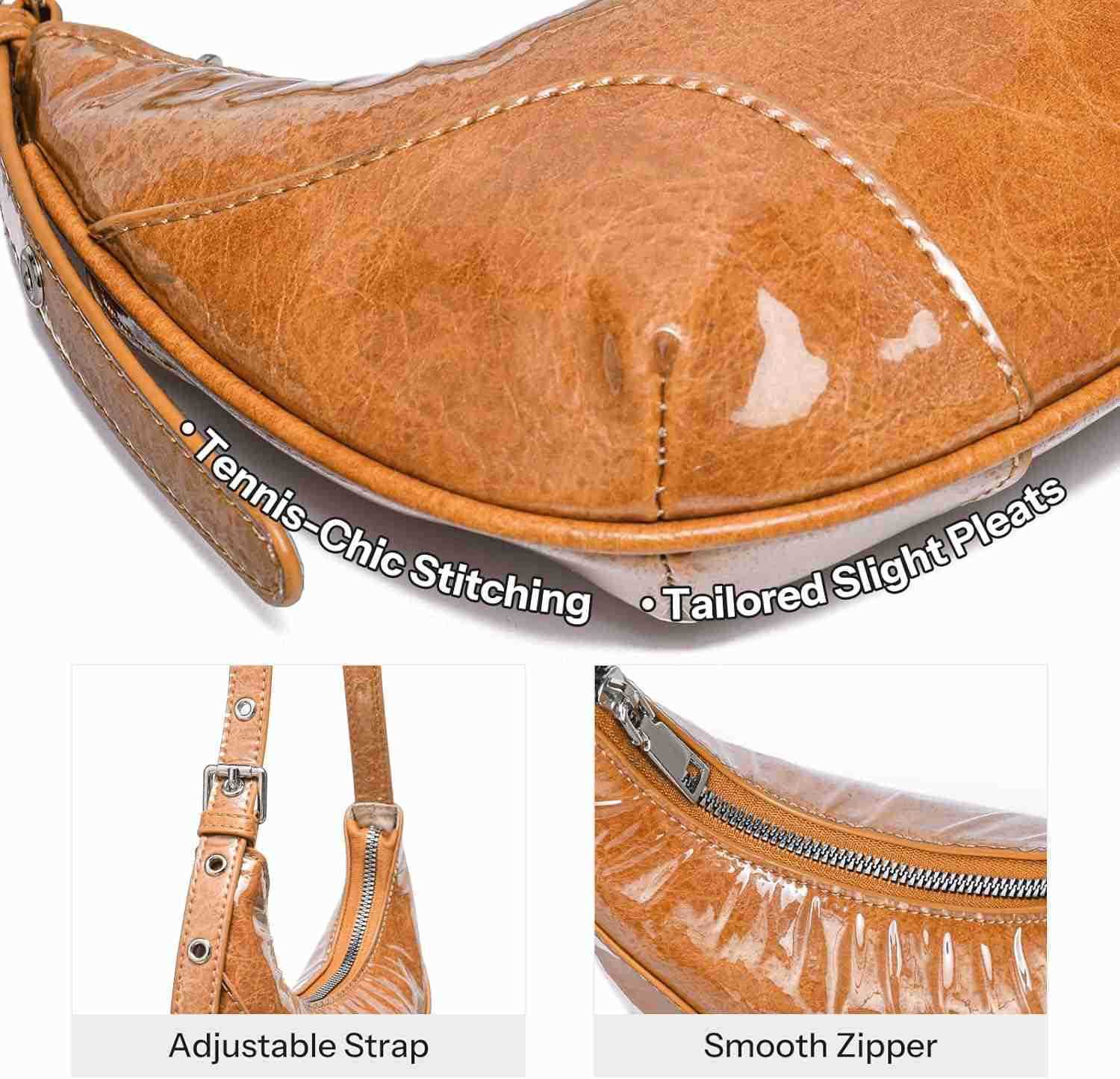 Small Shoulder Bag TPU Leather Y2K Purse for Women M250910