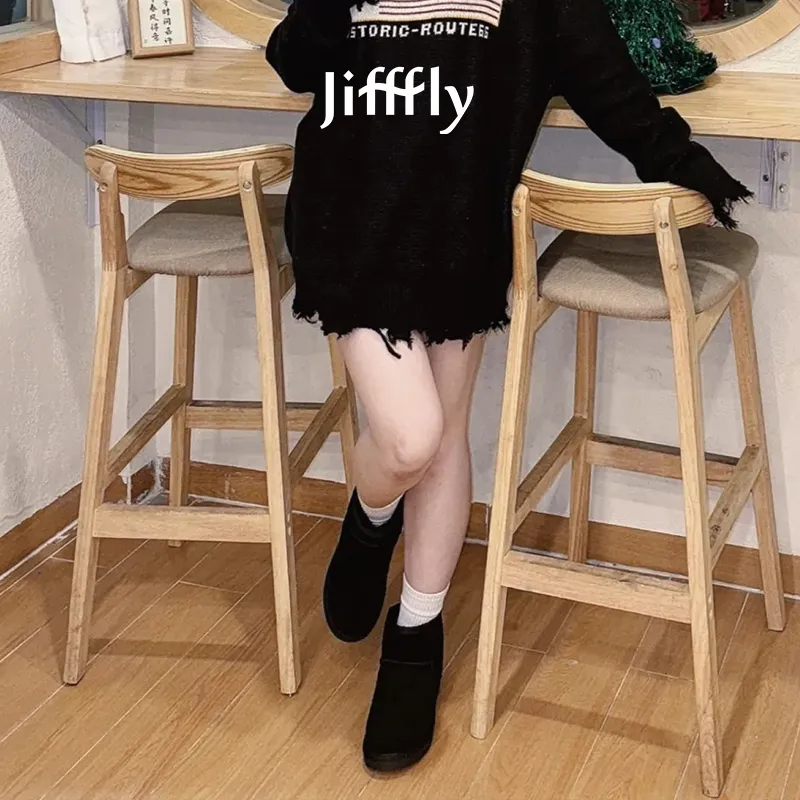 Jifffly Women's Cotton Shoes for Autumn and Winter Thickened Snow Boots with Thick Bottom