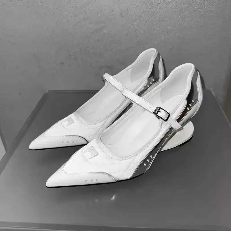 Niche Design Pointed Toe Special Heel Womens High Heels Ballet Sporty Style Shallow Mouth Mary Jane Single Shoes W250910