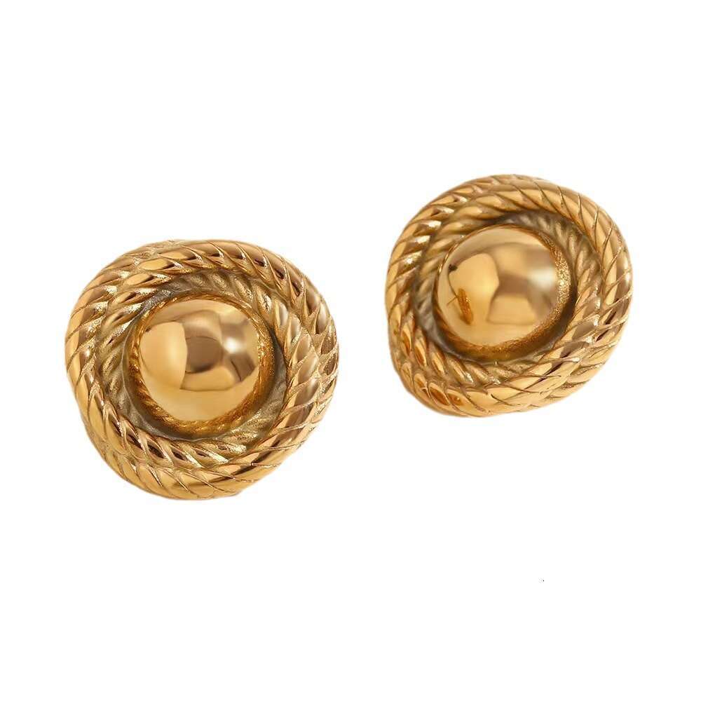 Gold-Plated Copper Hot-Selling Fashion Metal Style Geometric Irregular Earrings Unique Niche Ear Jewelry