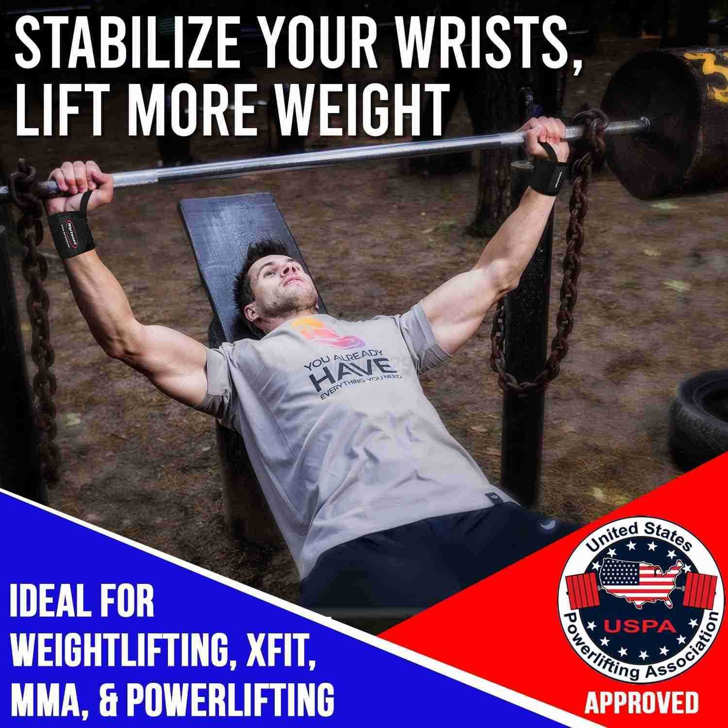 Toned 18 Wrist Wraps Wrist Straps for Weightlifting Lift Better Protect Wrist Pain Adjustable Durable Machine Washable Wrist Wraps for Weightlifting U