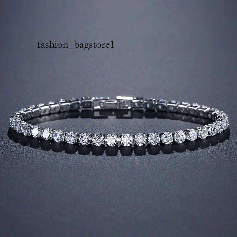 Customizable Thin 14 Full Iced Out Four Leaf Clover 14K Leather Real Gold 3Mm 2Mm Tennis Bracelet Moissanite