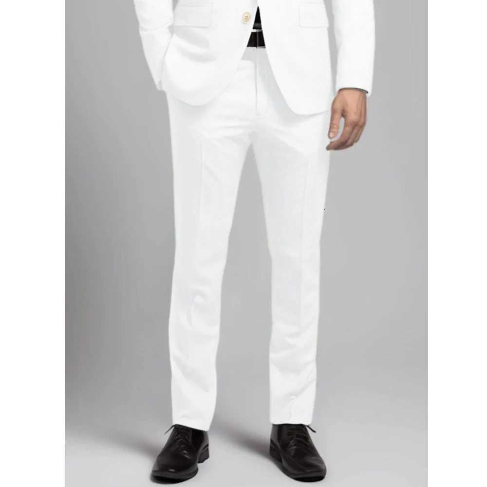 Summer White Men Suits Casual Single Breasted Notch Lapel 2 Piece Jacket Pants Outfits Slim Fit Costume Homme Terno Blazer 2024 W250910