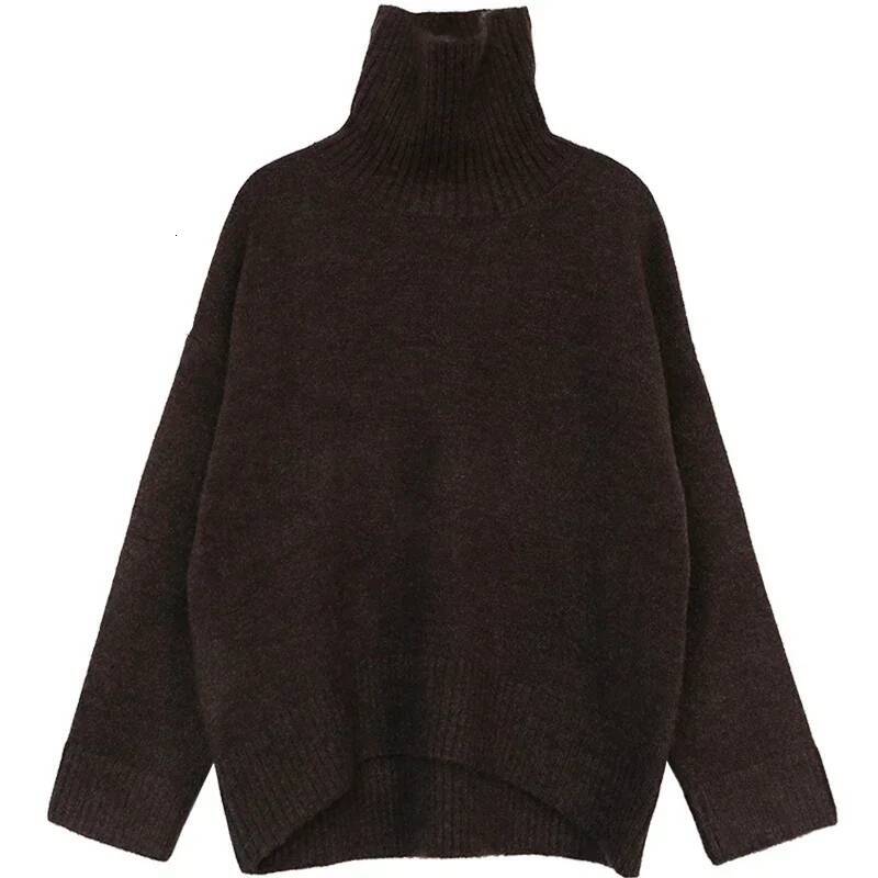 CHIC VEN Korean Women's Sweater Loose Turtleneck Sweaters Warm Solid Pullover Knitwear Basic Female Tops Autumn Winter 2022 dongdumaoyi