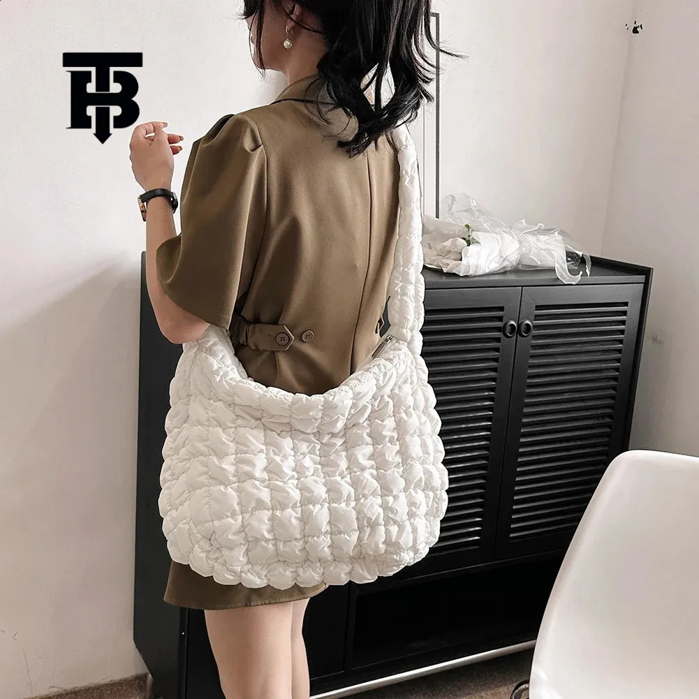 TB BHULAMTE2025 Quilted Soft Cushion Crossbody Bag Women's Luxury Designer Bag Pleated Bubble Cloud Shoulder Bag Large Handbag Bucket Pleated Han