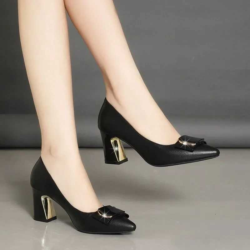 sapatos femininas women cute pointed toe apricot high quality spring slip on high heel shoes lady black comfort heel pumps ha356 W250910