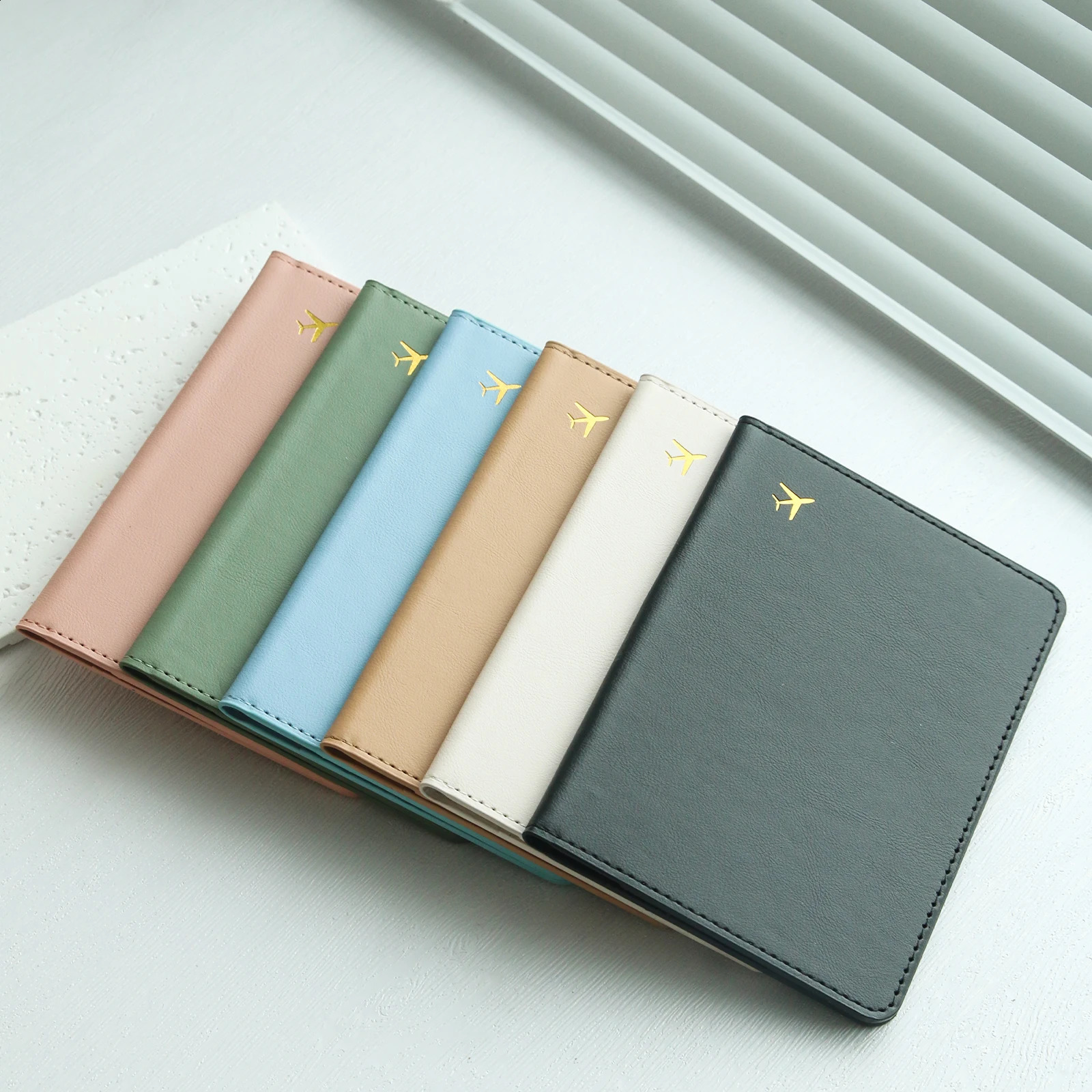 Pure Chic Passport Wallet Faux Leather Lightweight Waterproof Rfid Blocking Slim Vaccine Card Holder Travel Essentials250906