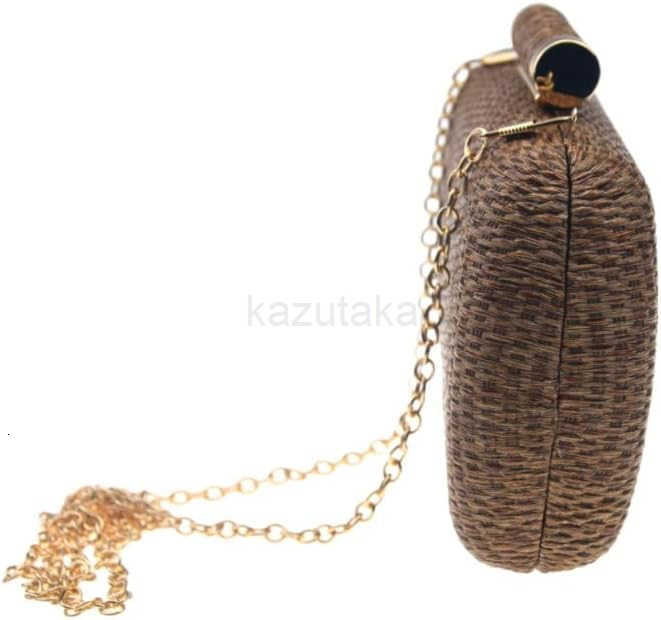 Womens Handwoven Straw Evening Handbags Summer Wallet Clutch Bag Crossbody Mobile Phone Bag Z250910