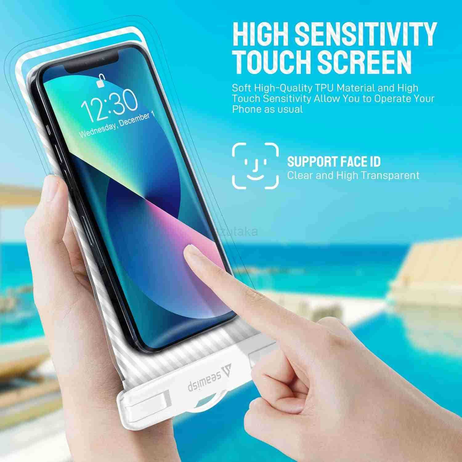 Waterproof Phone Pouch Floating Design Universal IPX8 Cellphone Case Dry Bag with Lanyard for iPhone 16 15 14 13 Pro Max S24 S23 Phones Up to 69 for B