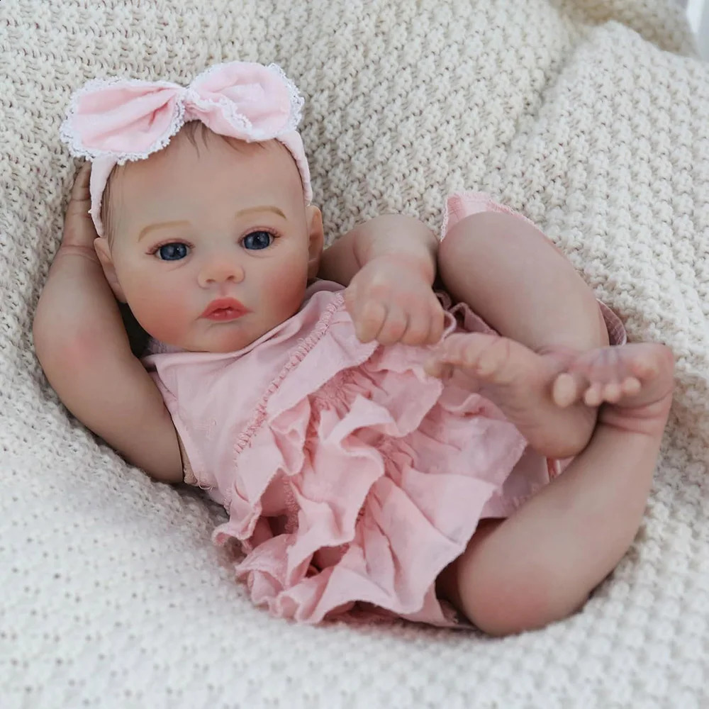 48cm Baby Reborn Doll Like Real Silicone Vinyl Full Body Girl Lifelike Painted Babies Realistic born Dolls Toy Gifts For Kids 250909