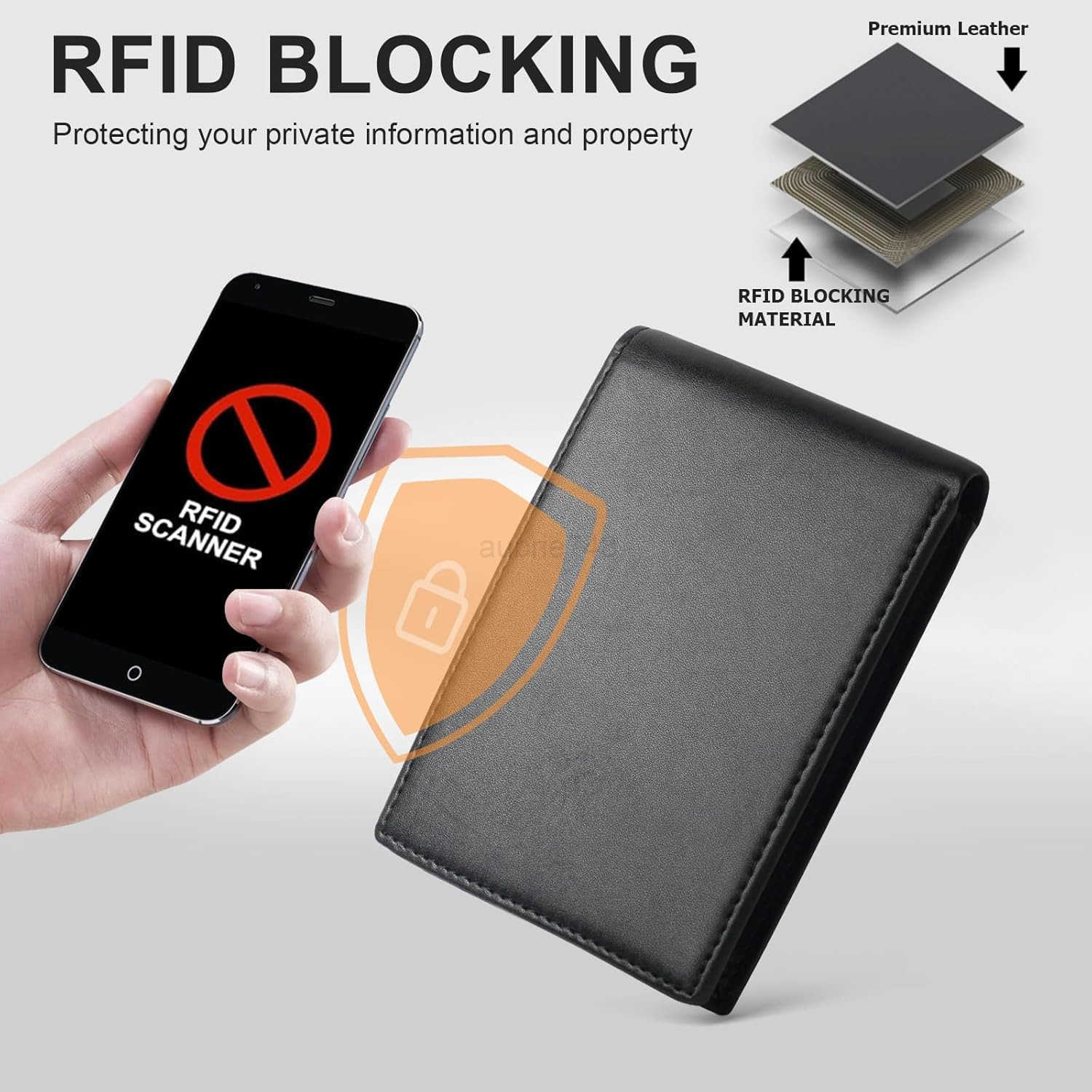Slim Mens Wallets Leather Rfid Blocking Bifold Wallets for Men With ID WindowZ250910