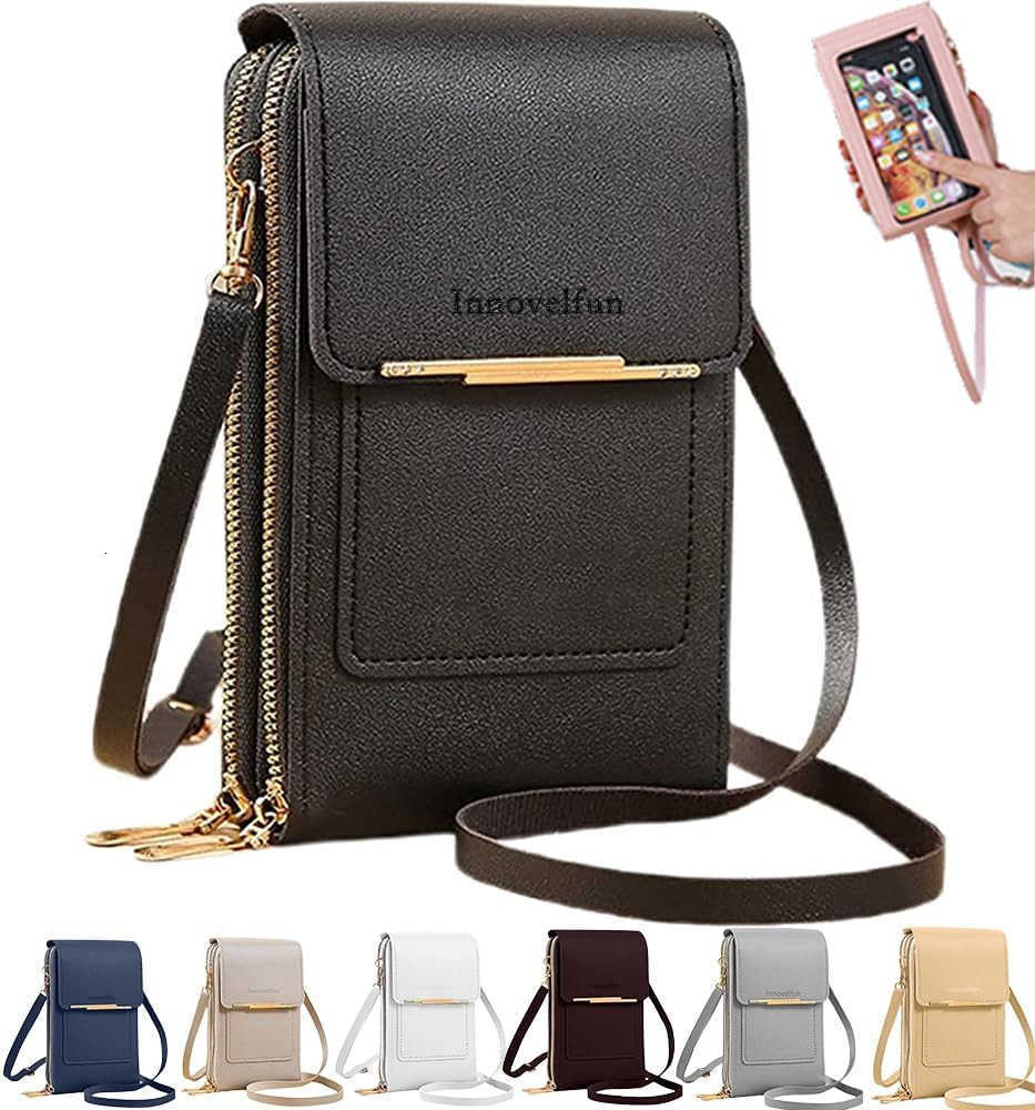 Leather BagSmall Crossbody Cell Phone Purse Wallet for WomenTouchscreen Phone Purse Crossbody Bag with Strap Z250910