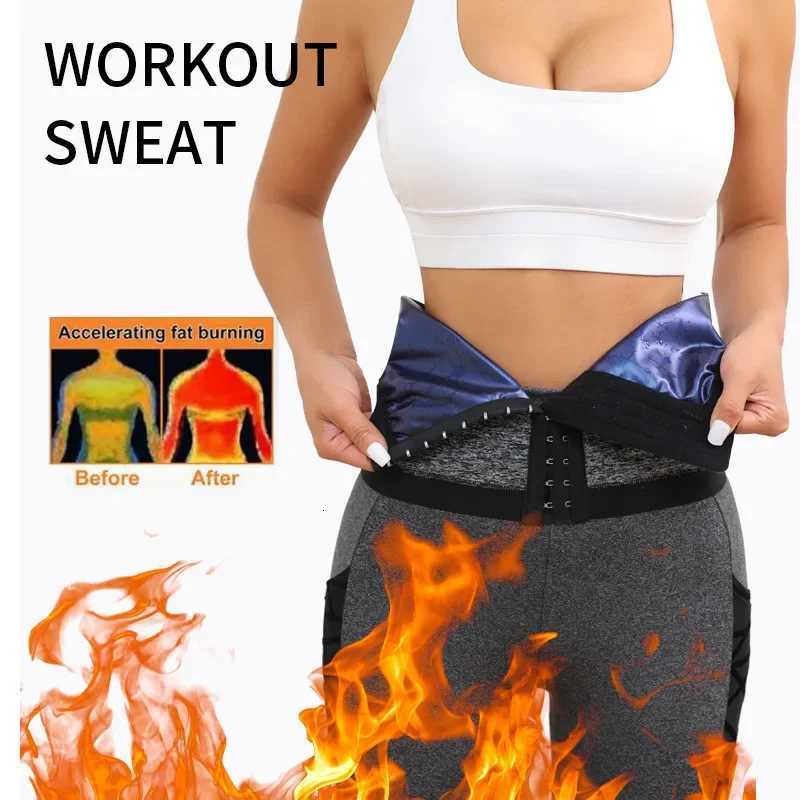 Sauna Sweat Shaper Belt Thermo Tummy Control Shapewear Slimming Girdle Workout Waist Corset Gym Abdomen Fat Burning W250910