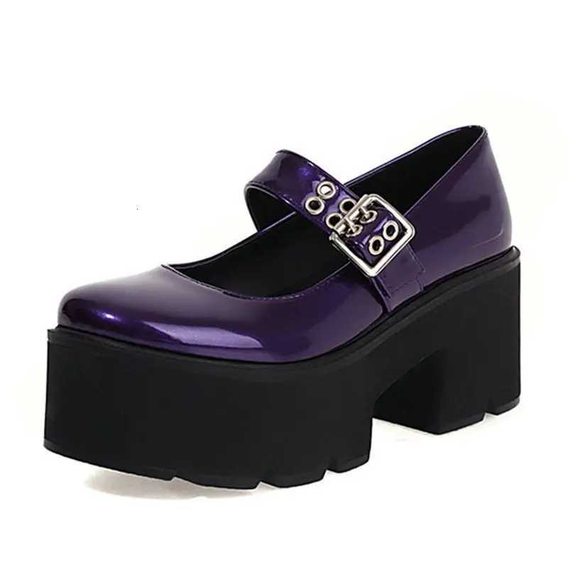 Spring and autumn new Mary Jane small leather shoes women black round toe thick sole thick highheeled shoes W250910
