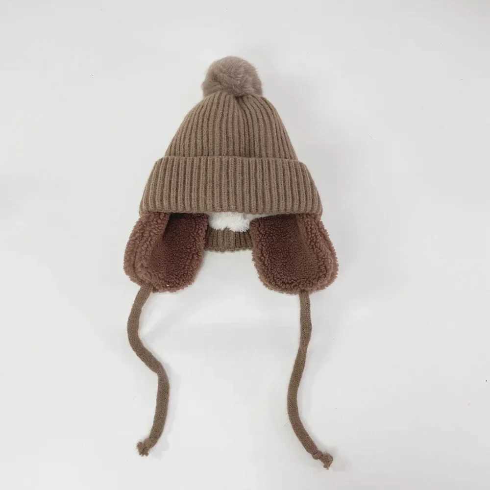 Children Winter Hats with Earflped Thick Plush Fluffy Winter C for Boy Girl Bomber Hats Ushanka Russian C FleecelinedXJ250910