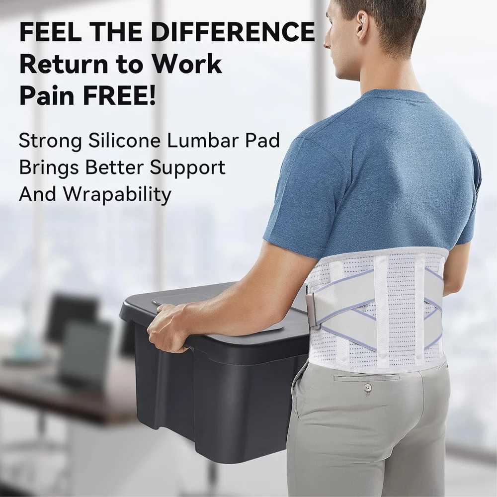 1PCS Lower Back Brace for Men WomenBack Brace for Lower Back Pain Sciatica Herniated Disc with Adjustable Support Straps W250910