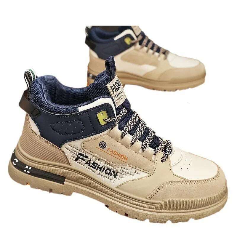 New Luxury Men's Sneakers Fashion Color blocked Thick soled Wear resistant and Breathable Running Shoes Zapatos para hombres