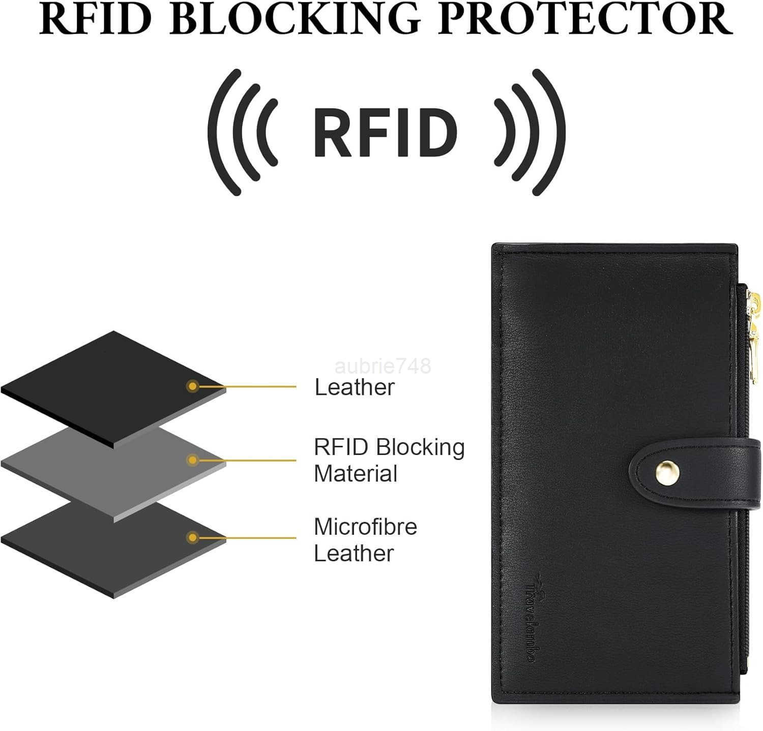 Leather Wallets for Women Slim RFID Blocking Bifold CARD Holder WalletZ250910