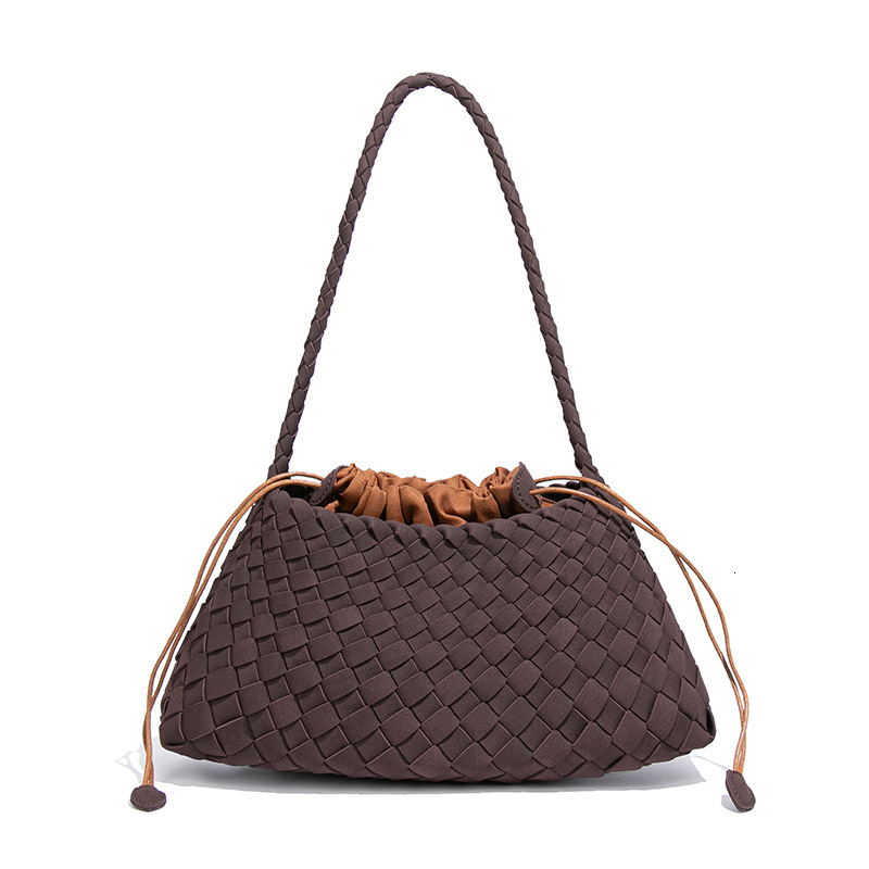 Women's High-End Versatile Autumn Winter Suede Woven Underarm Matte Material Shoulder Bag