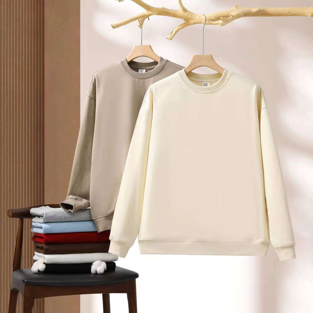 450g French Terry Crew Neck with Puff Print, Oversized Drop Shoulder, Heavyweight Blank Men's Sweatshirt