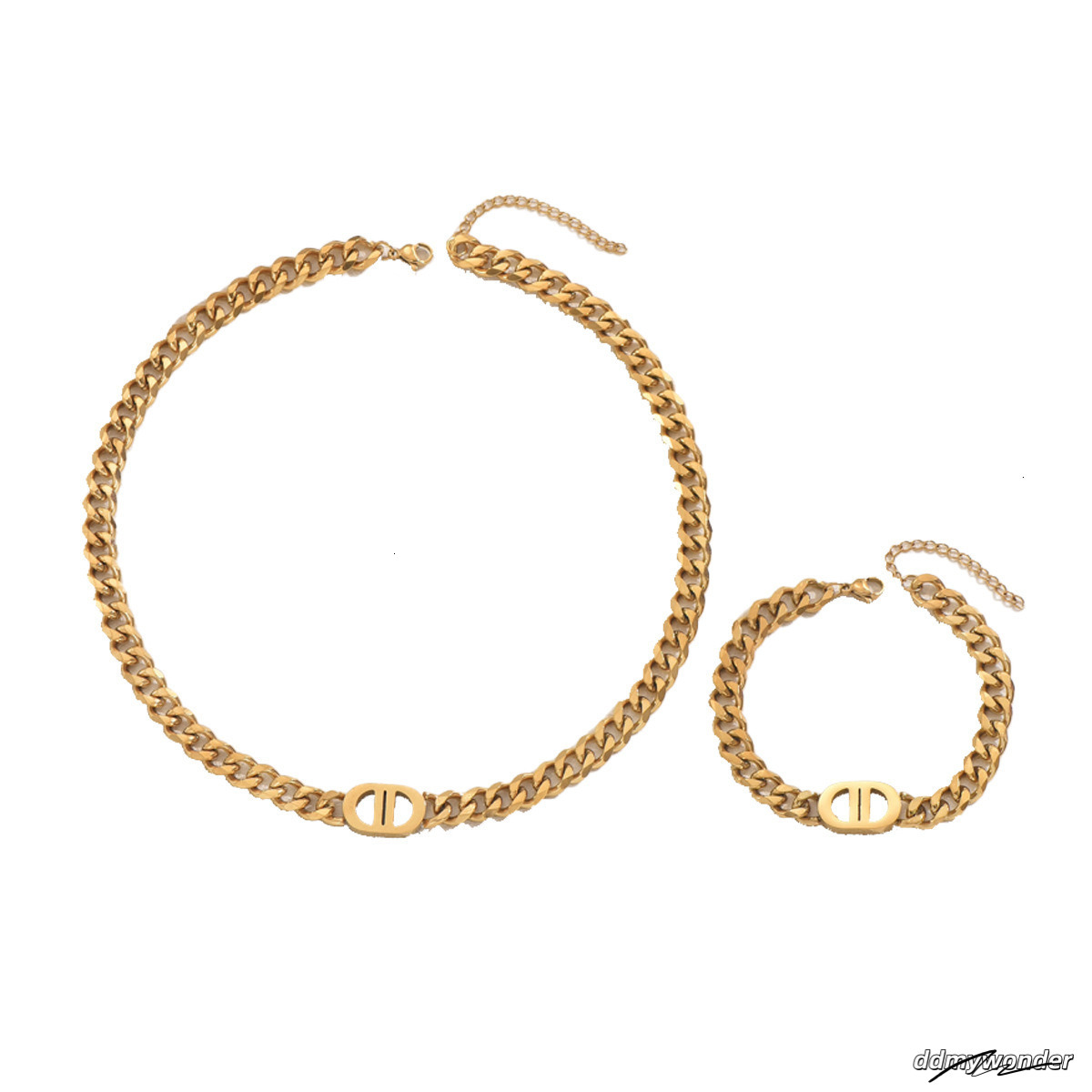 2025 New Designer Necklace, European And American Ladies' Light Cuban Necklace Outdoor Niche Geometric Hip-Hop Bracelet, Long Collarbone Chain