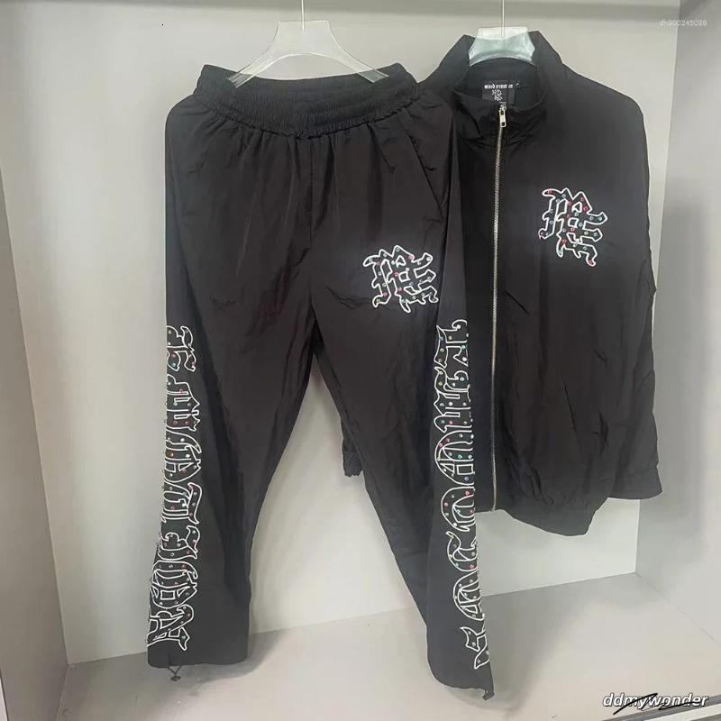 Men's Casual Sweatpants: Rhinestone Embellished, Baggy Fit, Drawstring Waist - Ideal For Streetwear And Sport ddmywonder ddmywonder ddmywonder