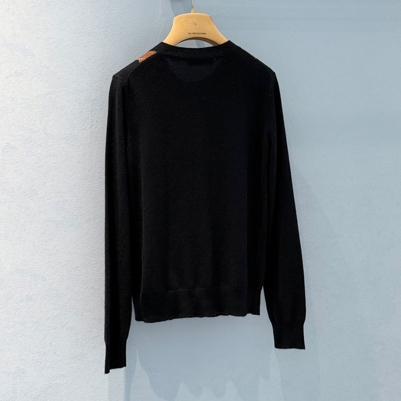 Women's Cashmere Knit Cardigan Luxury Y2K Designer Elegant Round Neck Single Breasted Long Sleeve Sweater Classic Letter Embroidery Design Early 
