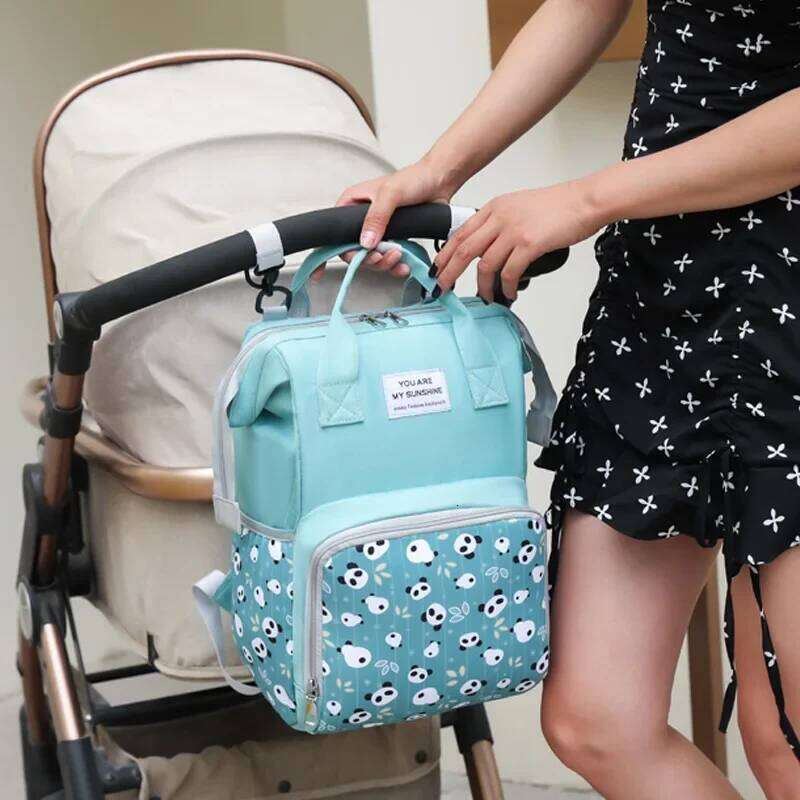 Mommy Multifunctional Waterproof Insulated Backpack Large Capacity Maternity Travel Changing Bag Stroller Strap Schoolbag