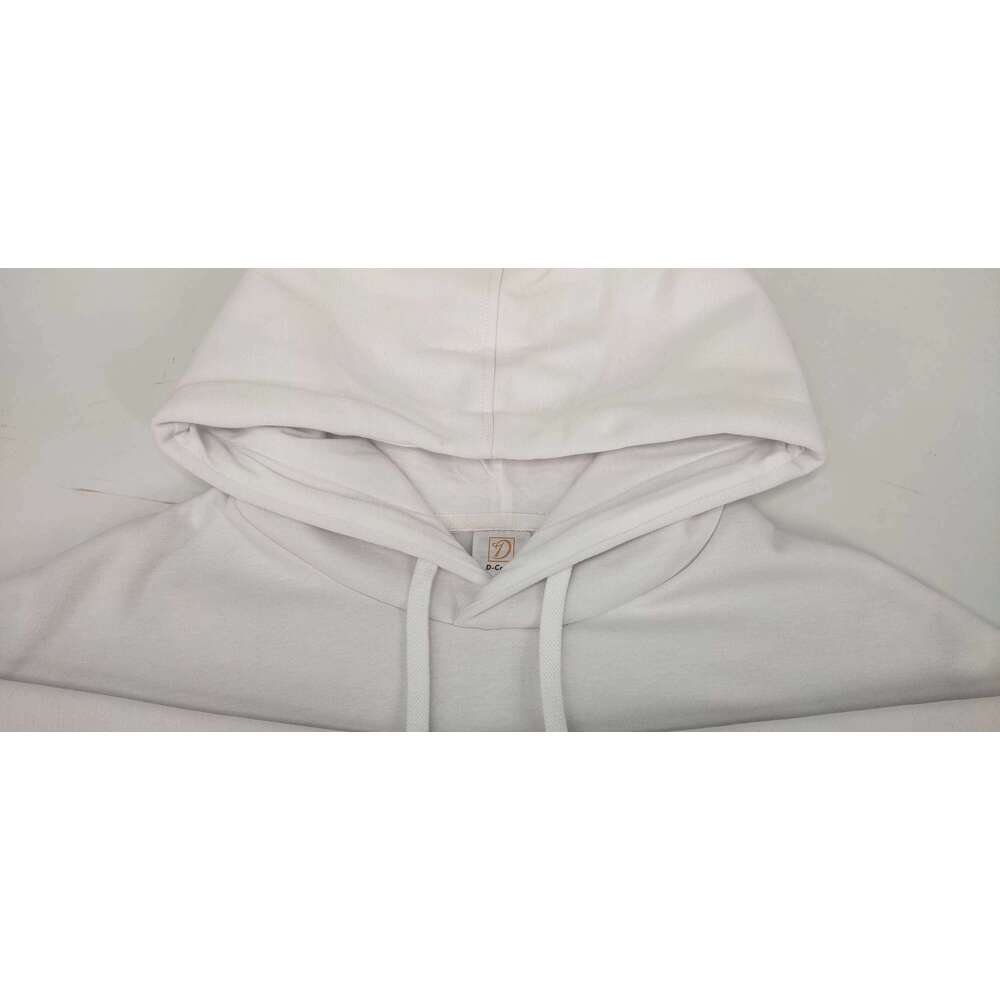 350gsm Heavyweight Wool Cotton Hoodie Men's Oversized Sweatshirt Drop Shoulder Puff Print Solid Color