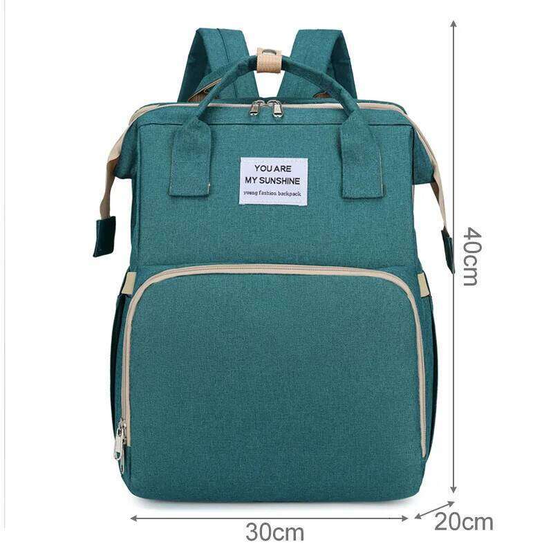 Foldable Bed Mommy Large Capacity Multi-Functional Backpack Lightweight Nappy Milk Bottle Diaper Bags Fashion Maternity Bag