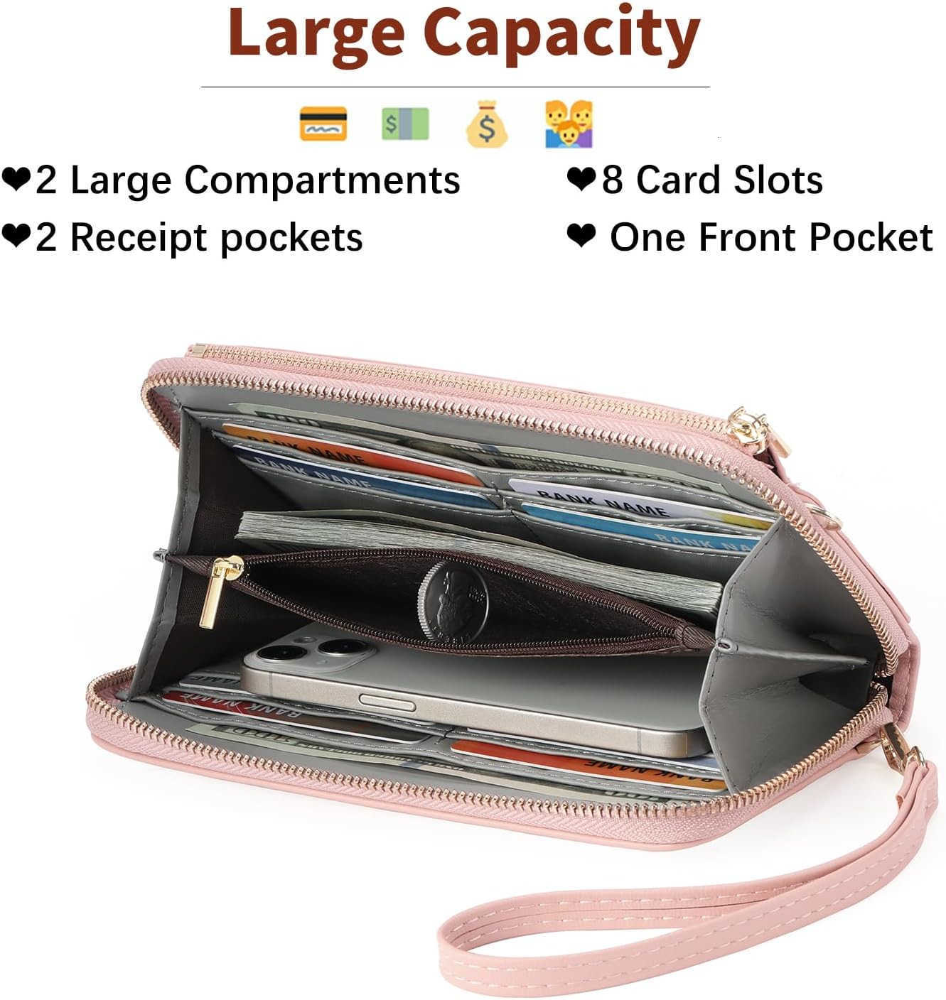 Phone Purse Crossbody Bags for Women Small Travel Wallet Touch Screen RFID Blocking Z250910
