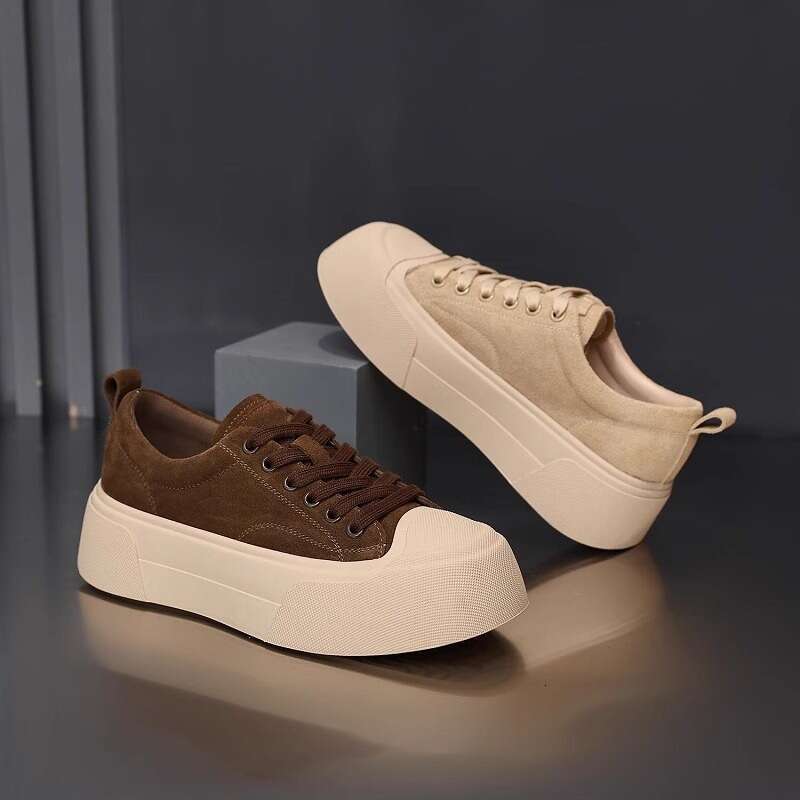 Women's Sneakers 2025 Spring and Autumn New Versatile Niche Platform Height Increasing Thick Sole Casual Sports Single Shoes