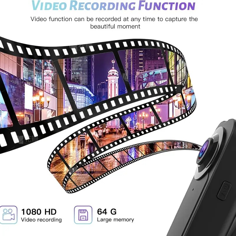 Mini Body Camera 1080P Police Body Camera,Body Worn Cam,Premium Portable,Wearable Patrol Video Recording Camcorder For Work Records,Guard