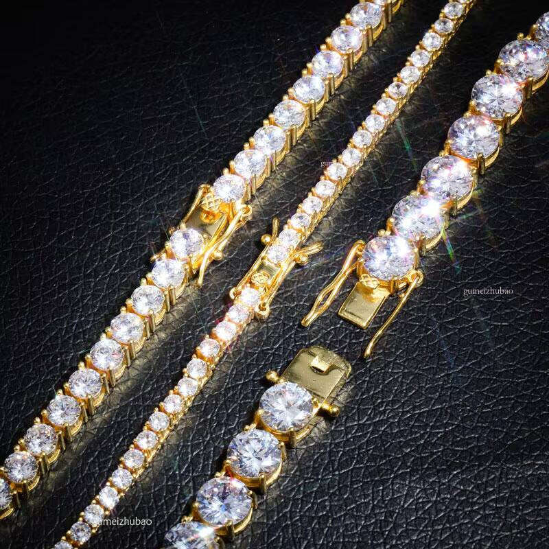 Stylish men's stylish elegant 3mm classic Mosan inset tennis chain for sale with free delivery