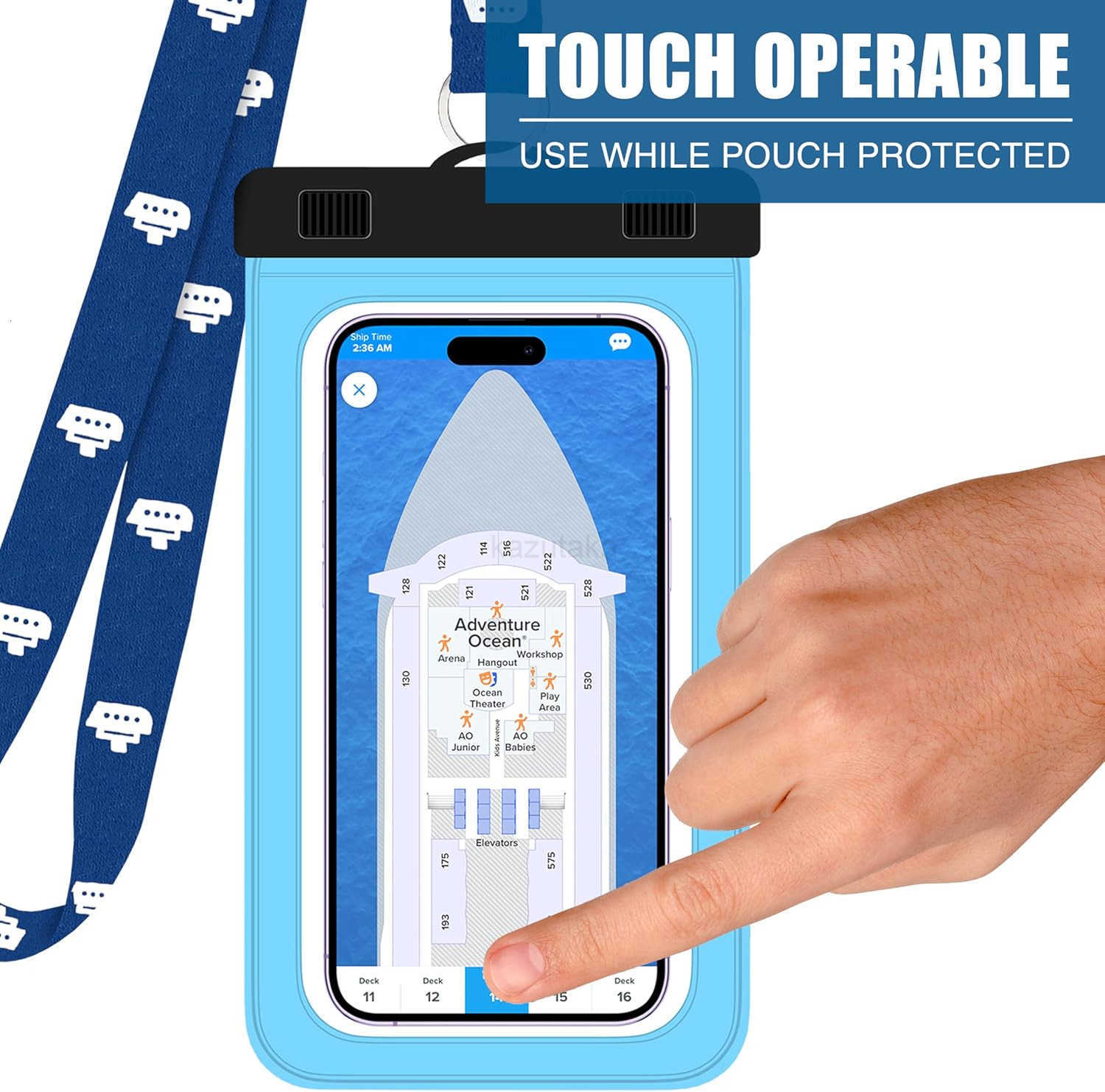 On Lanyards Waterproof Phone Pouch Dry Case wTouch Screen for iPhone 15 14 13 12 11 Pro Max XS S22 Pixel 7 Fits Up to 65 Screen Large Floating Holder 