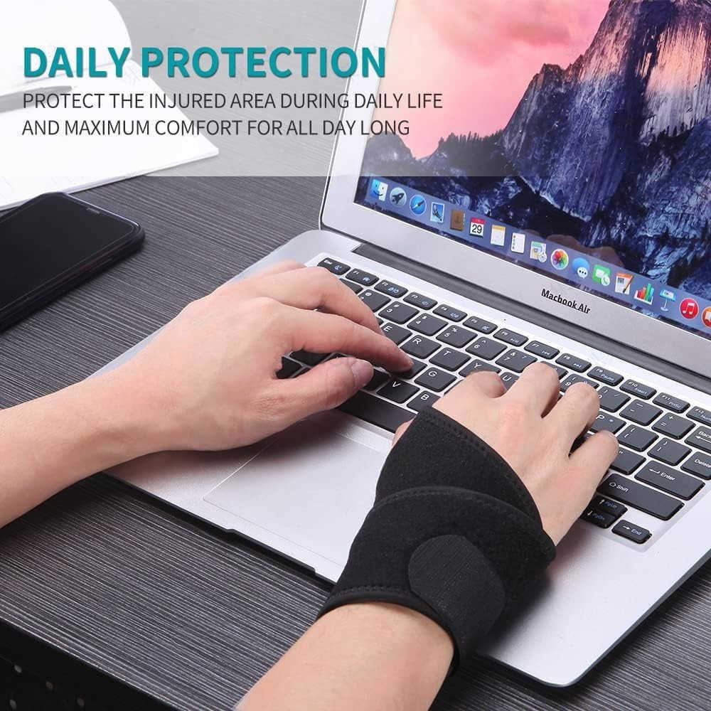 Wrist Brace Adjustable and Comfortable Wrist Support Brace for Tendinitis and Arthritis Wrist Compression Wrap for Pain Relief Fit for Both Left and R