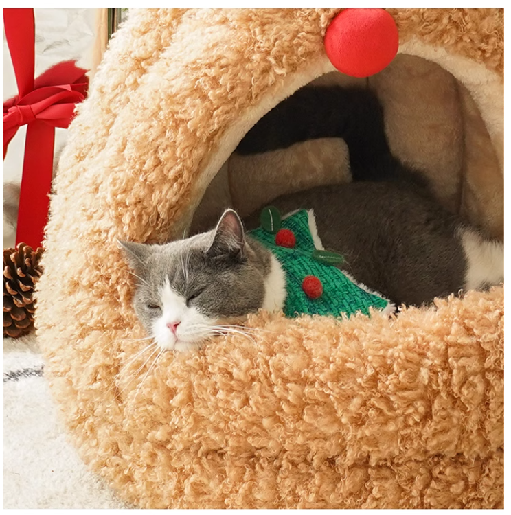 Chic Large-Sized Enclosure Bedding For Cats And Dogs - Durable Elm Fabric