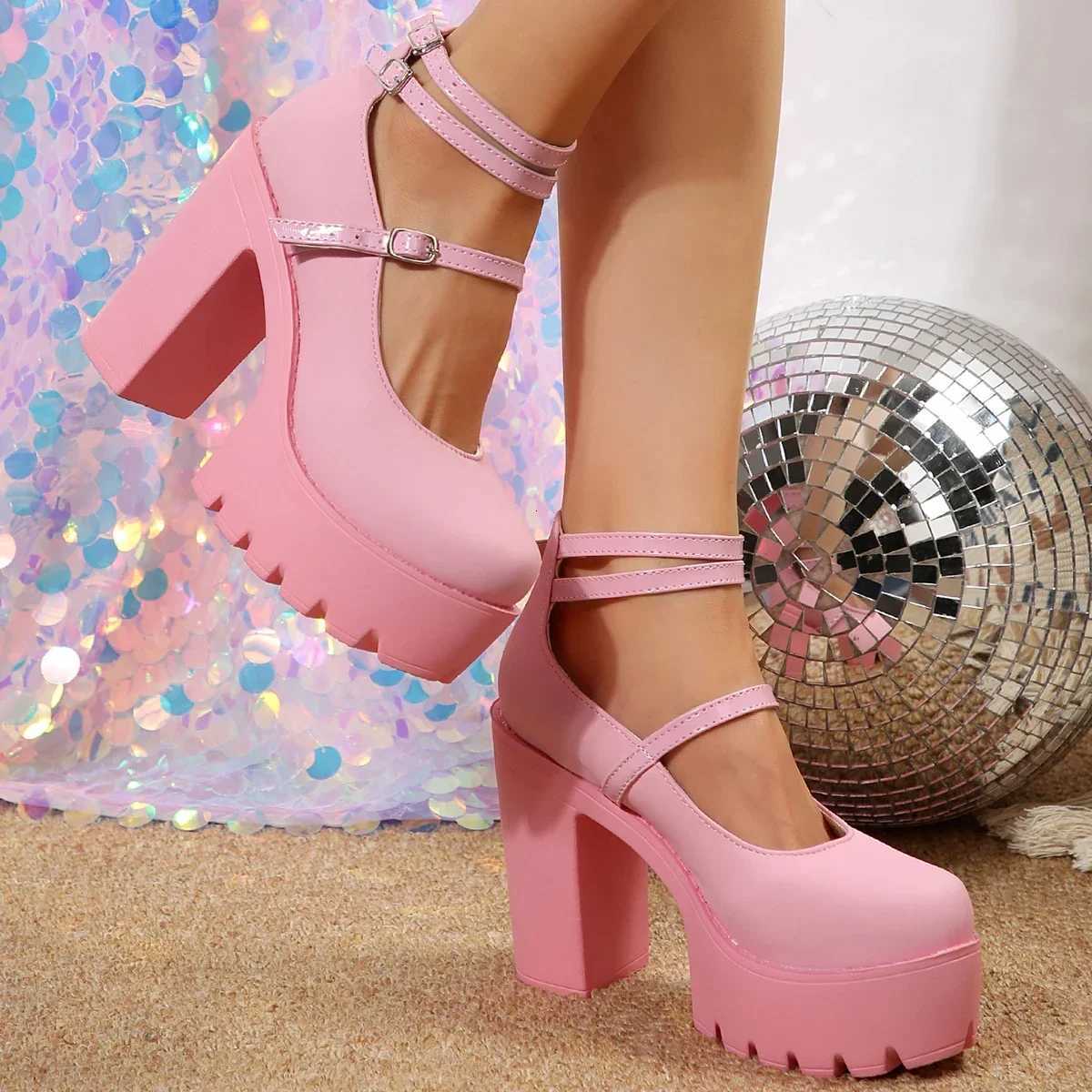 Women Sandals 2025 Mary Janes Shoes Platform Fashion High Heel Women Spring Autumn New Lolita Shoes Chunky Pumps Zapatos Mujer W250910
