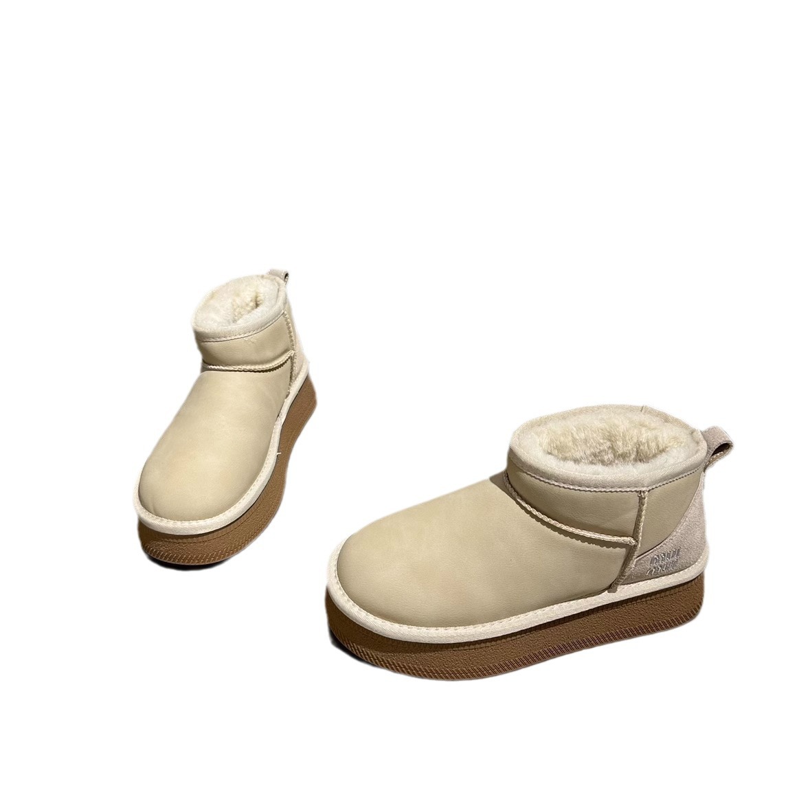 Free shipping Designer Boots Thick soled snow boots for women in winter with added fleece thick insulation anti slip cotton boots maroon