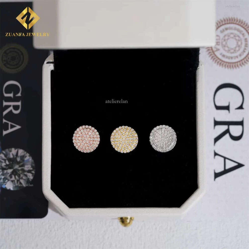 Wholesale VVS Fine Jewelry Pass Dia Tester Hip Hop Earrings Sterling Sier Iced Out Moissanite