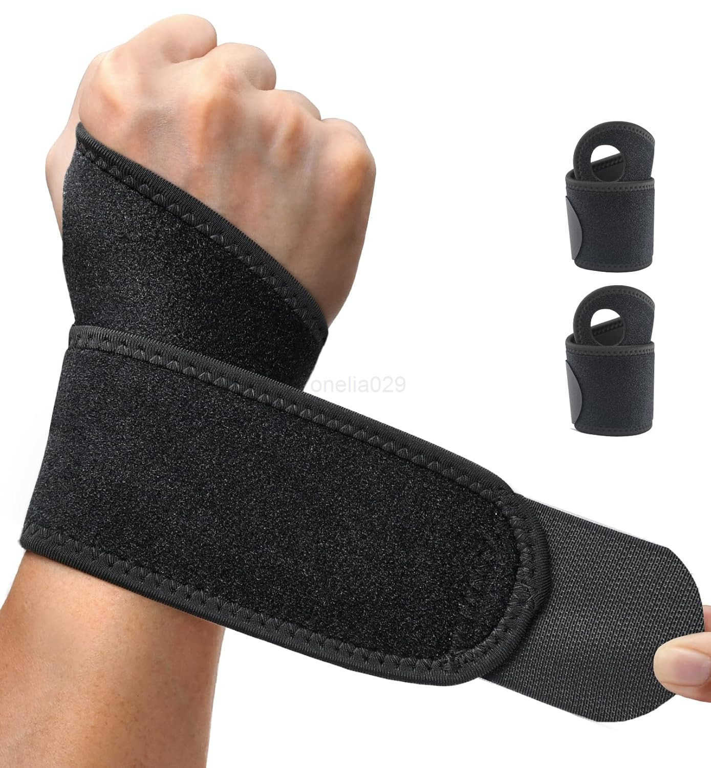 2 Pack Wrist Brace Wrist Wraps for Carpal Tunnel Arthritis Tendonitis Sprains Pain Relief Wrist Compression Straps for Workout Sports Day Night Suppor