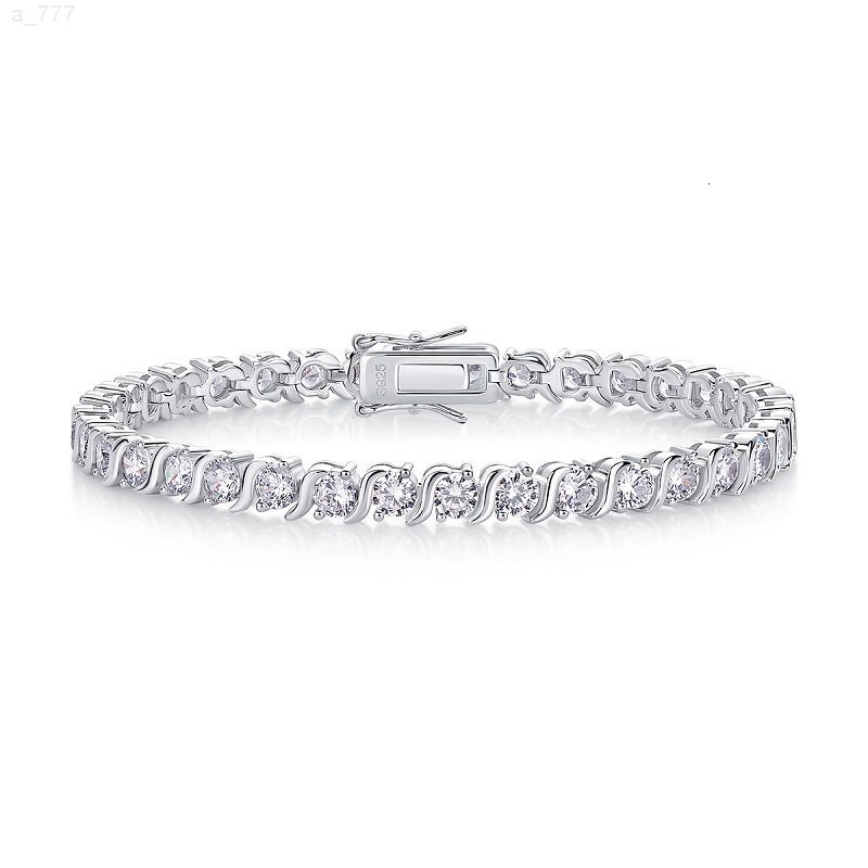 Factory Wholesale 4mm Moissanite Tennis Bracelet S925 Sterling Silver Hypoallergenic Luxury Jewelry