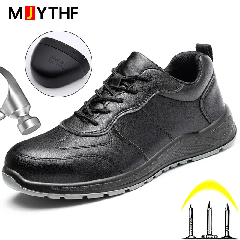 Male Steel Toe Cap Safety Shoes Waterproof Work Indestructible Sneakers Men Antipuncture Security Footwear 250909