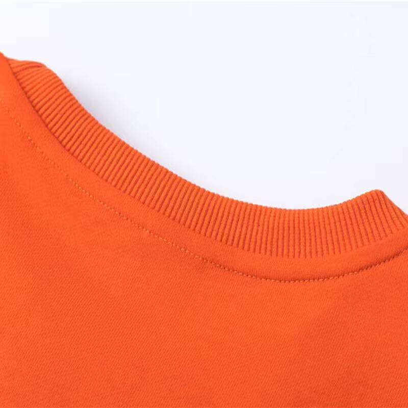 Logo High-Quality Men's Cotton French Terry 300gsm Crew Neck Solid Color Silk Print Puff Sweatshirt