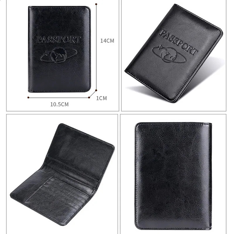 Passport Holder RFID Blocking Genuine Leather on Cover for Passport Bag Multifunctional Travel Air Ticket Leather Case Wallet250906