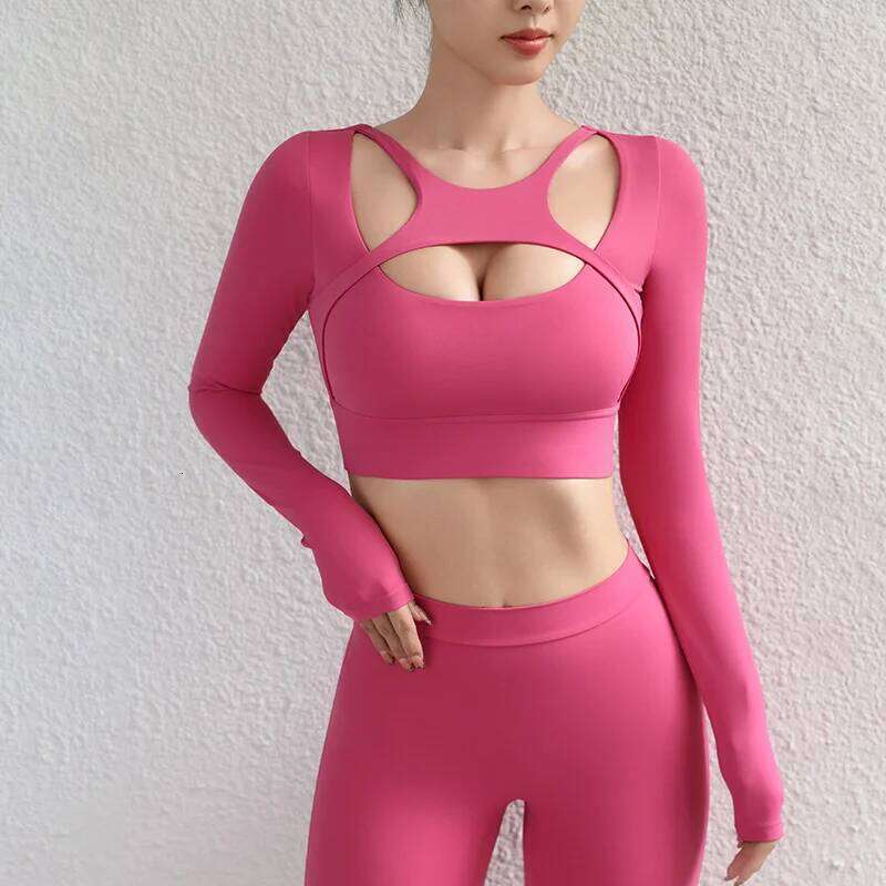 TRY TO BN Sports Coat Yoga Women Long Sleeve Hollow Beauty Back Fiess Jacket Sportswear Workout Training Running Gym Clothing